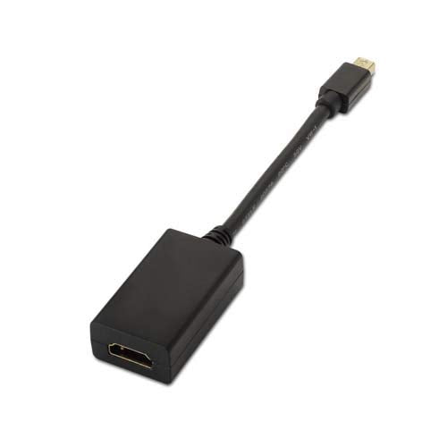 Conversor Nanocable 10.16.0102/ Mini DisplayPort Macho - HDMI Hembra/ 15cm/ Negro