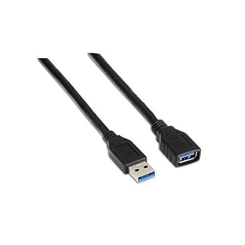 Cable Alargador USB 3.0 Nanocable 10.01.0901-BK/ USB Macho - USB Hembra/ 1m/ Negro