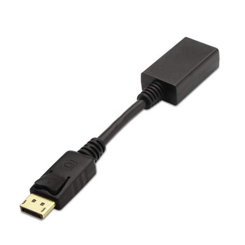 Conversor Nanocable 10.16.0502/ DisplayPort Macho - HDMI Hembra/ 15cm/ Negro