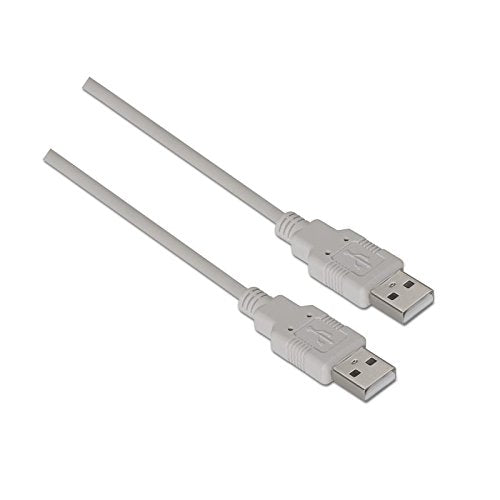 Cable USB 2.0 Nanocable 10.01.0302/ USB Macho - USB Macho/ 1m/ Beige