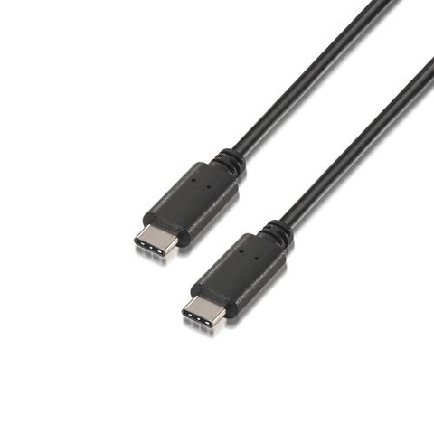 Cable USB 2.0 Tipo-C Nanocable 10.01.2302/ USB Tipo-C Macho - USB Tipo-C Macho/ 2m/ Negro