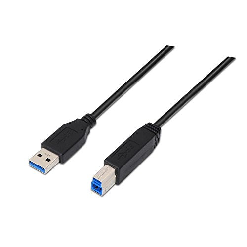 Cable USB 3.0 Impresora Nanocable 10.01.0802-BK/ USB Tipo-B Macho - USB Macho/ 2m/ Negro