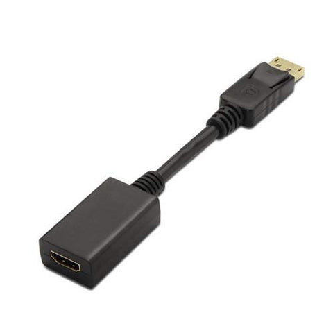 Conversor Nanocable 10.16.0502/ DisplayPort Macho - HDMI Hembra/ 15cm/ Negro