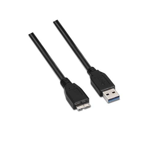 Cable USB 3.0 Nanocable 10.01.1101-BK/ USB Macho - MicroUSB Macho/ 1m/ Negro