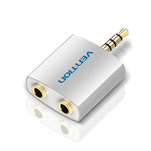 Adaptador Audio Vention BDBW0/ Jack 3.5 Macho - 2x Jack 3.5 Hembra/ Blanco