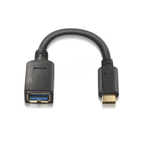 Cable USB 3.1 Nanocable 10.01.4201/ USB Tipo-C Macho - USB Hembra/ 15cm/ Negro