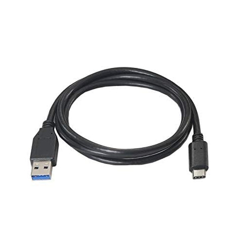 Cable USB 3.1 Nanocable 10.01.4001/ USB Tipo-C Macho - USB Macho/ 1m/ Negro