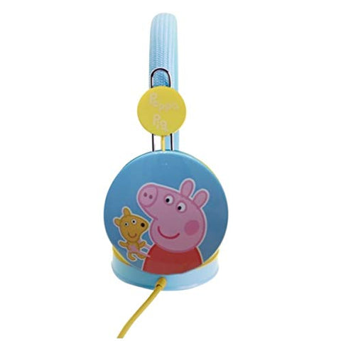 Auriculares Infantiles Peppa Pig Azul con Volumen Limitado para NIÑOS DE 3 A 7 AÑOS