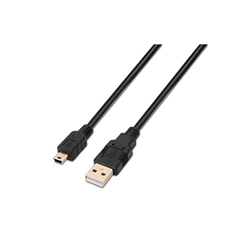 Cable USB 2.0 Nanocable 10.01.0402/ USB Macho - MiniUSB Macho/ 1.8m/ Negro