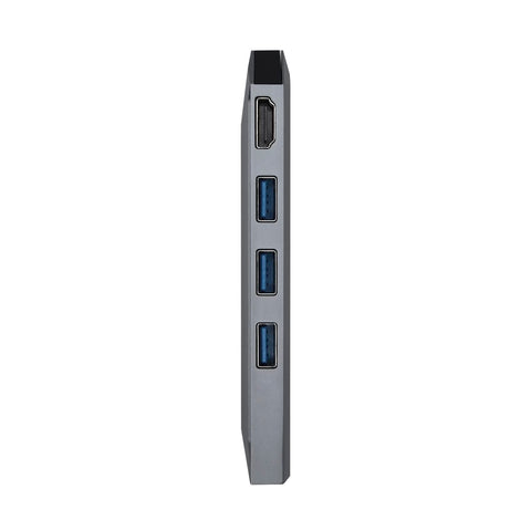 Docking USB Tipo-C Aisens ASUC-8P004-GR/ 1xHDMI/ 3xUSB/ 1xRJ45/ 1xLector Tarjetas / 1xUSB Tipo-C PD/ Gris