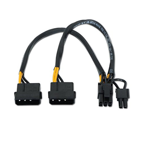 Cable de Alimentación Tarjeta Gráfica Nanocable 10.19.1201/ 2x Molex Macho - 6+2 PIN Macho/ 20cm