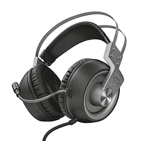 Trust Gaming Cascos GXT 430 Ironn Auriculares Gamer con Micrófono Flexible, Potentes Unidades Acústicas de 50 mm, Cable de Goma, para PS4, PS5, PC, Nintendo Switch, Xbox One, Xbox Series X - Negro