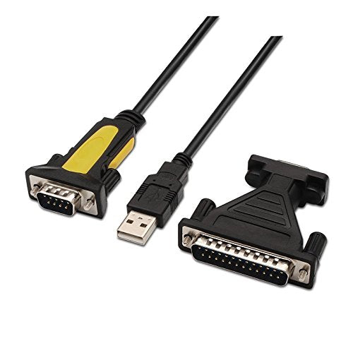 Cable Conversor impresora Nanocable 10.03.0002/ USB Macho - DB9 Macho/ DB25 Macho