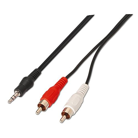 Cable Estéreo Nanocable 10.24.0310/ Jack 3.5 Macho - 2x RCA Macho/ 10m/ Negro