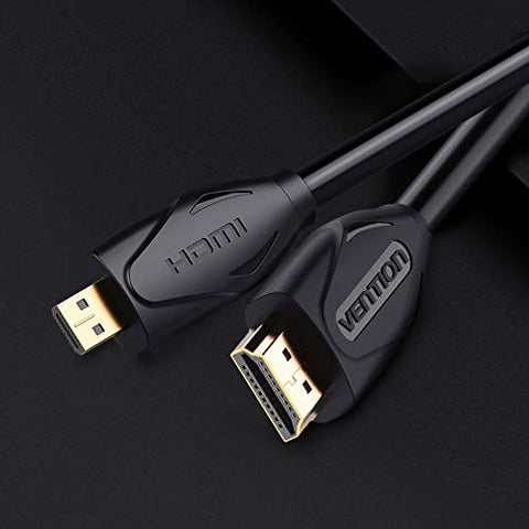 Cable HDMI Vention VAA-D03-B150/ HDMI Macho - Micro HDMI Macho/ 1.5m/ Negro