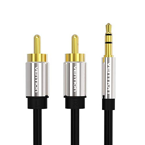 Cable Estéreo Vention BCFBI/ Jack 3.5 Macho - 2x RCA Macho/ 3m/ Negro