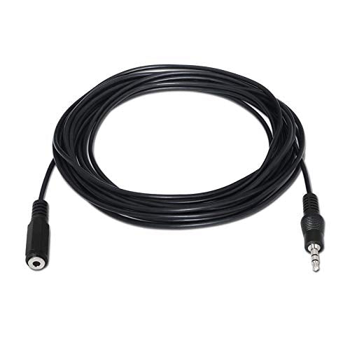 Cable Estéreo Nanocable 10.24.0205/ Jack 3.5 Macho - Jack 3.5 Hembra/ 5m/ Negro