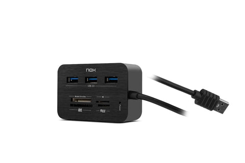 Hub USB 3.0 Nox Reader One/ 3xUSB/ 1x Lector de Tarjetas