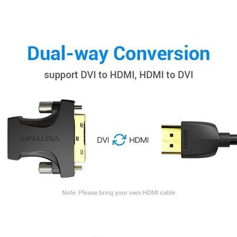 Adaptador HDMI Vention AILB0/ HDMI Hembra - DVI (24+1) Macho