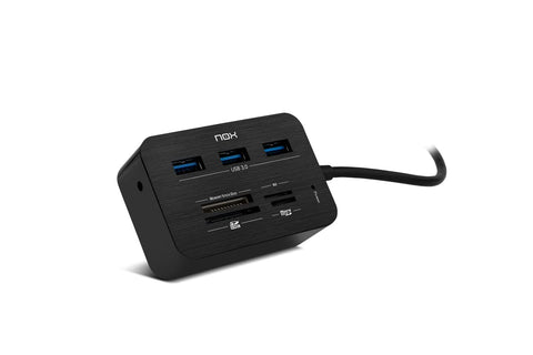 Hub USB 3.0 Nox Reader One/ 3xUSB/ 1x Lector de Tarjetas