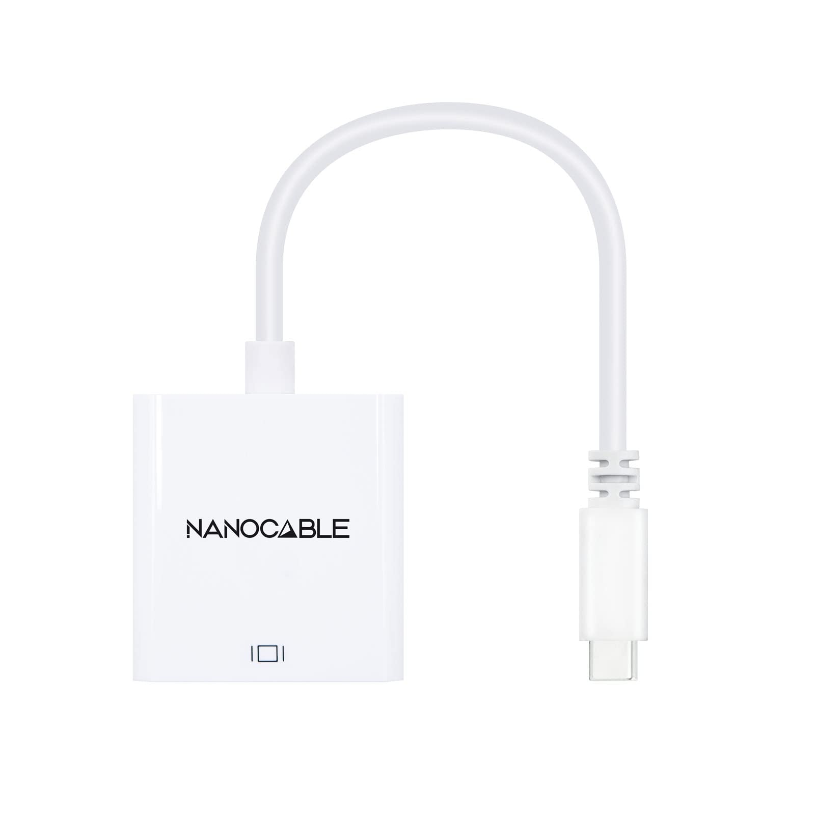 Conversor Nanocable 10.16.4102/ USB Tipo-C Macho - HDMI Hembra/ 15cm/ Blanco