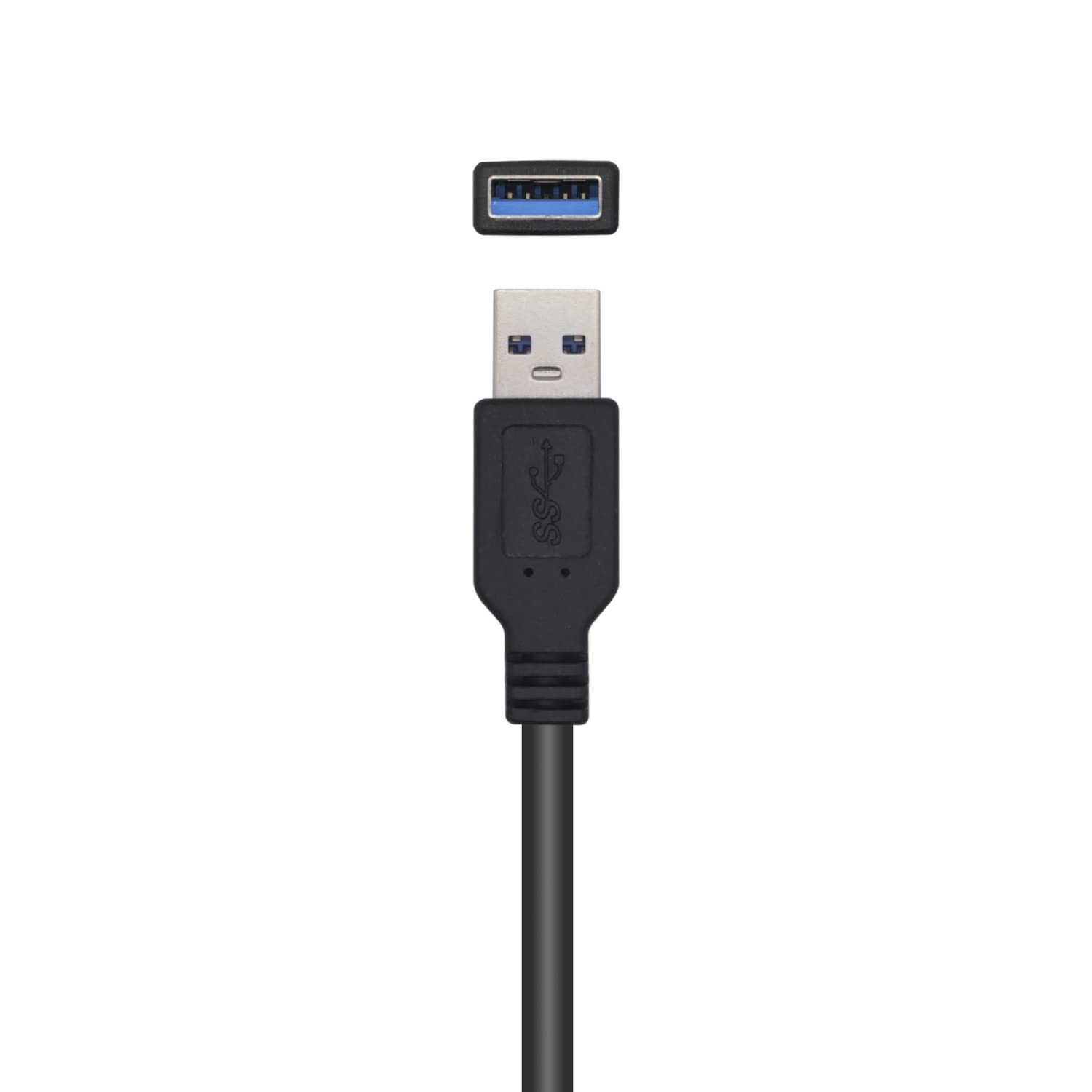 Cable Alargador USB 3.0 con Amplificador Aisens A105-0525/ USB Macho - USB Hembra/ Hasta 9W/ 625Mbps/ 5m/ Negro