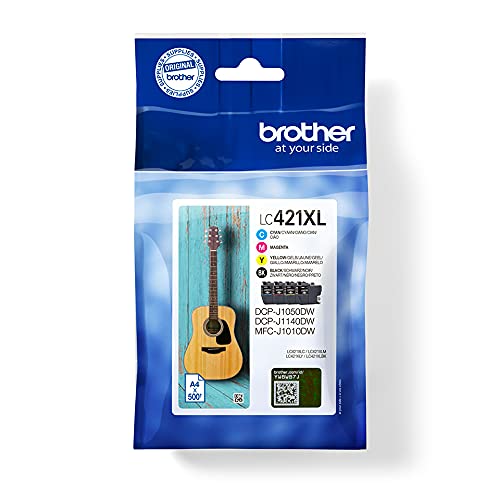 Cartucho de Tinta Original Brother LC421XL Alta Capacidad/ Multipack/ Cian/ Magenta/ Amarillo/ Negro