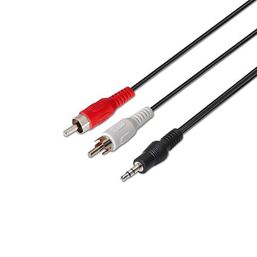 Cable Estéreo Nanocable 10.24.0310/ Jack 3.5 Macho - 2x RCA Macho/ 10m/ Negro