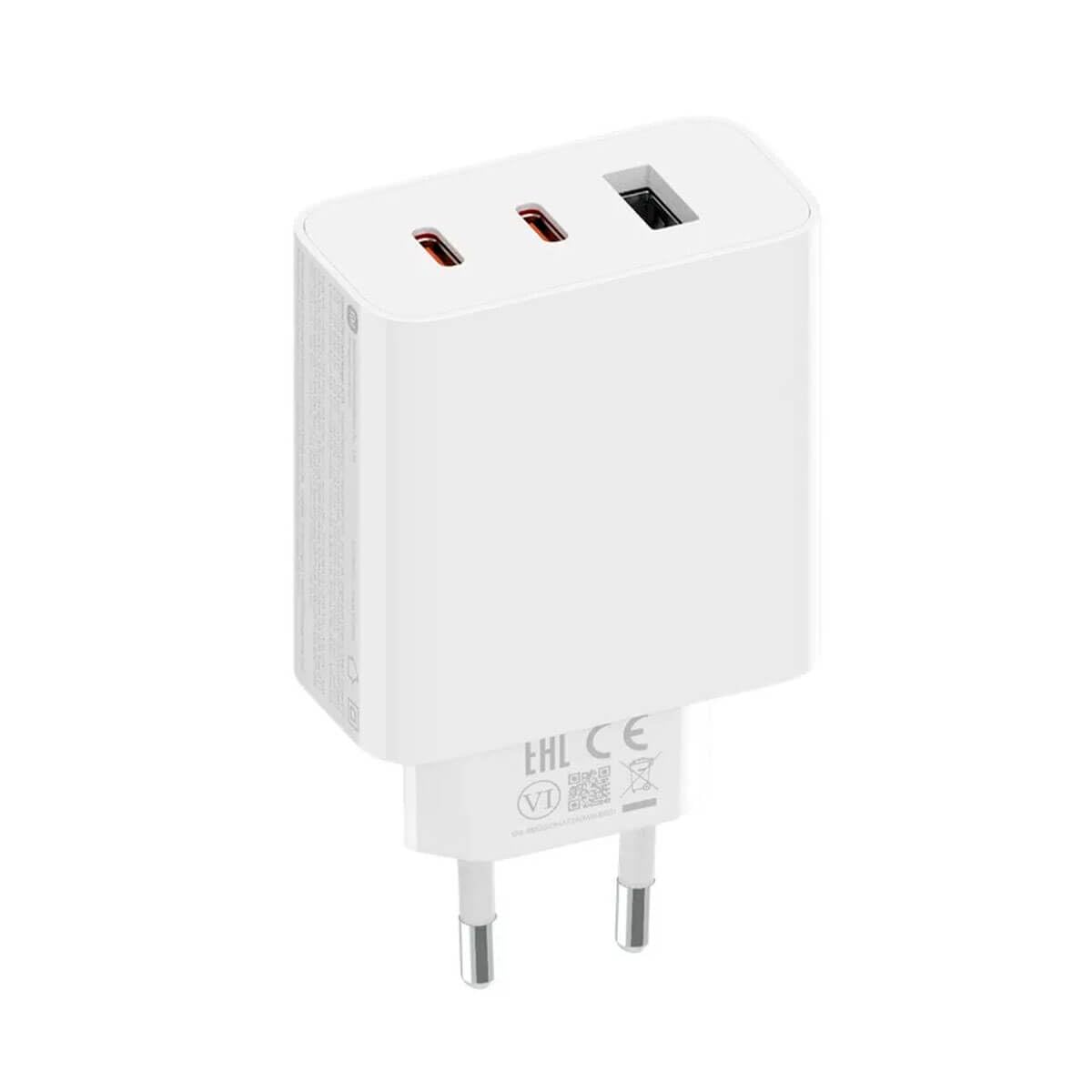 Cargador de Pared Xiaomi 67W Gan Charger 2C1A 2xUSB Tipo-C/ 1xUSB/ 67W