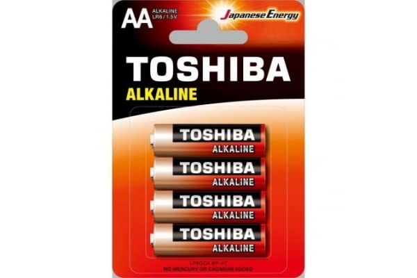 Pack de 4 Pilas AA Toshiba Alkaline LR6/ 1.5V/ Alcalinas