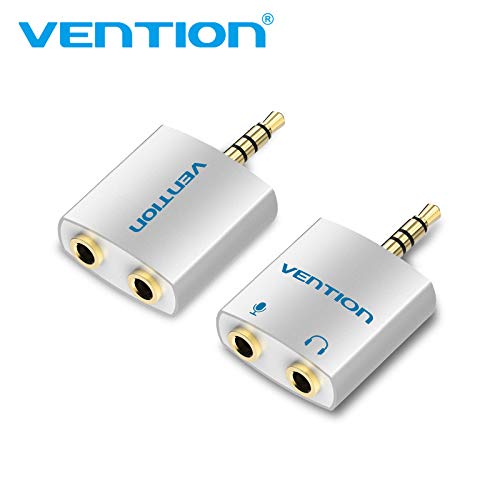 Adaptador Audio Vention BDBW0/ Jack 3.5 Macho - 2x Jack 3.5 Hembra/ Blanco