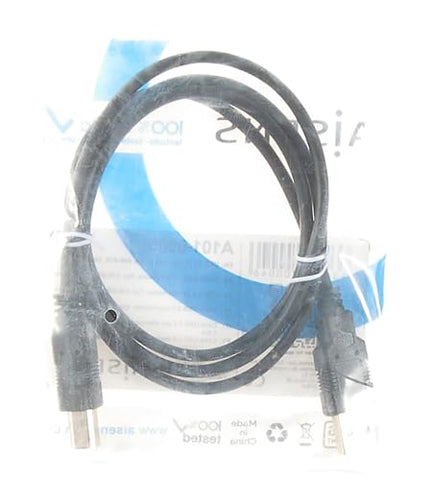 Cable USB 2.0 Impresora Aisens A101-0005/ USB Tipo-B Macho - USB Macho/ Hasta 2.5W/ 60Mbps/ 1m/ Negro