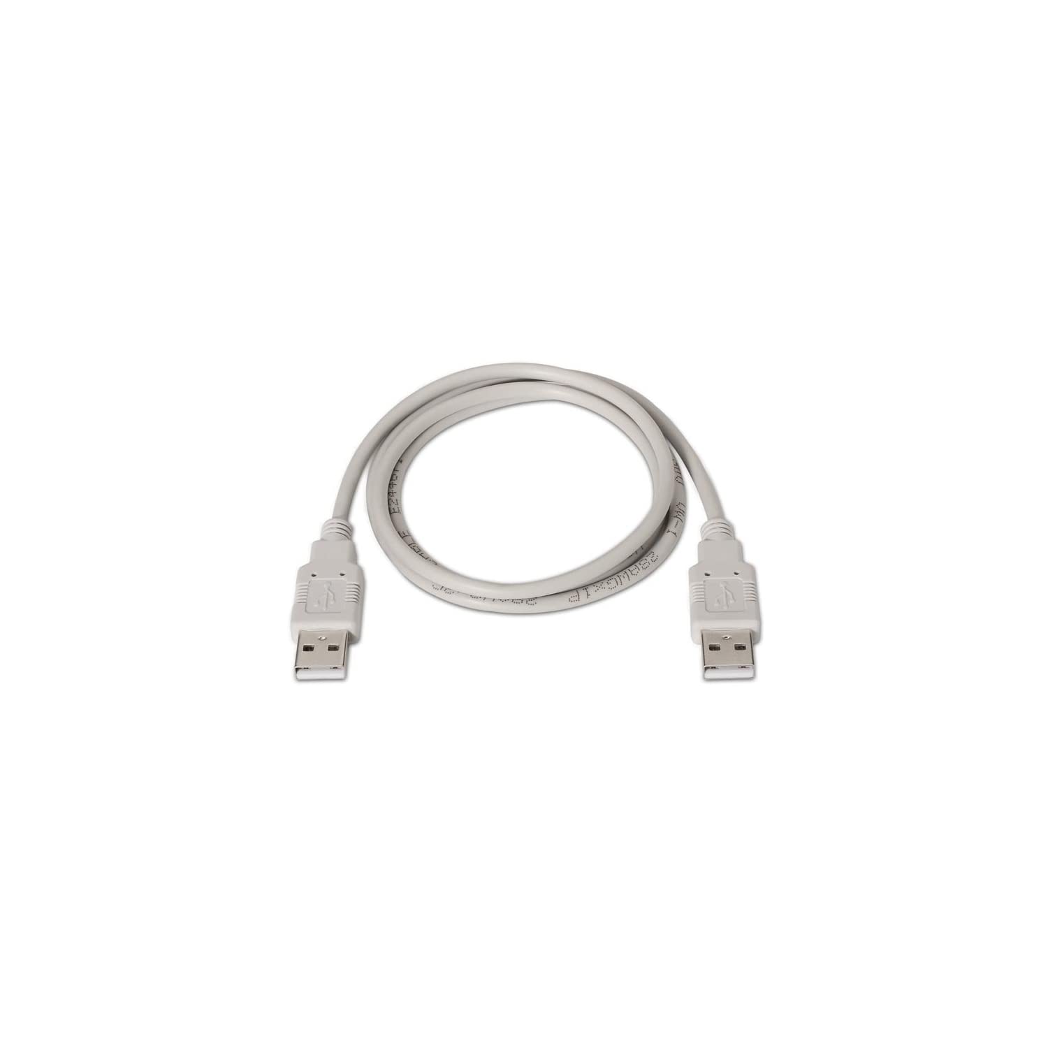 Cable USB 2.0 Nanocable 10.01.0304/ USB Macho - USB Macho/ 3m/ Beige