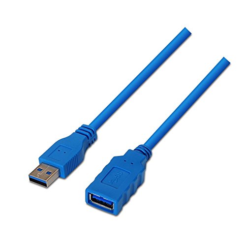 Cable Alargador USB 3.0 Nanocable 10.01.0901/ USB Macho - USB Hembra/ 1m/ Azul