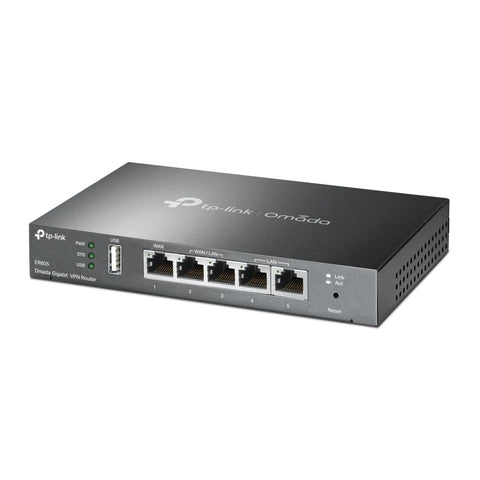 Router VPN SafeStream Gigabit TP-Link Omada TL-R605/ 5 Puertos Multi-WAN