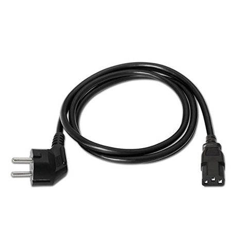 Cable Alimentación Nanocable 10.22.0103/ Schuko Macho - C13 Hembra/ 3m/ Negro