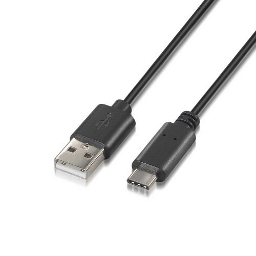 Cable USB 2.0 Tipo-C Nanocable 10.01.2100/ USB Tipo-C Macho - USB Macho/ 50cm/ Negro