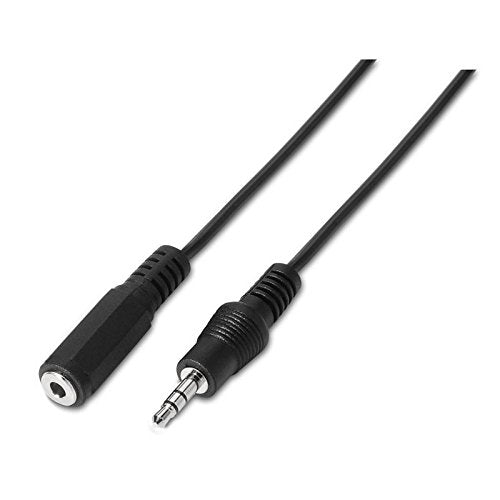 Cable Estéreo Nanocable 10.24.0205/ Jack 3.5 Macho - Jack 3.5 Hembra/ 5m/ Negro