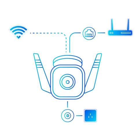 Cámara de Videovigilancia TP-Link Tapo TC65/ Visión Nocturna/ Control desde APP