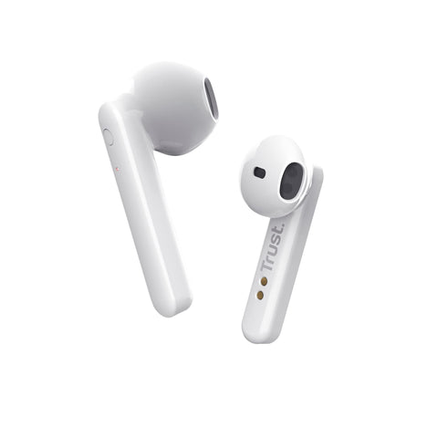 Auriculares Bluetooth Trust Primo Touch con estuche de carga/ Autonomía 4h/ Blancos