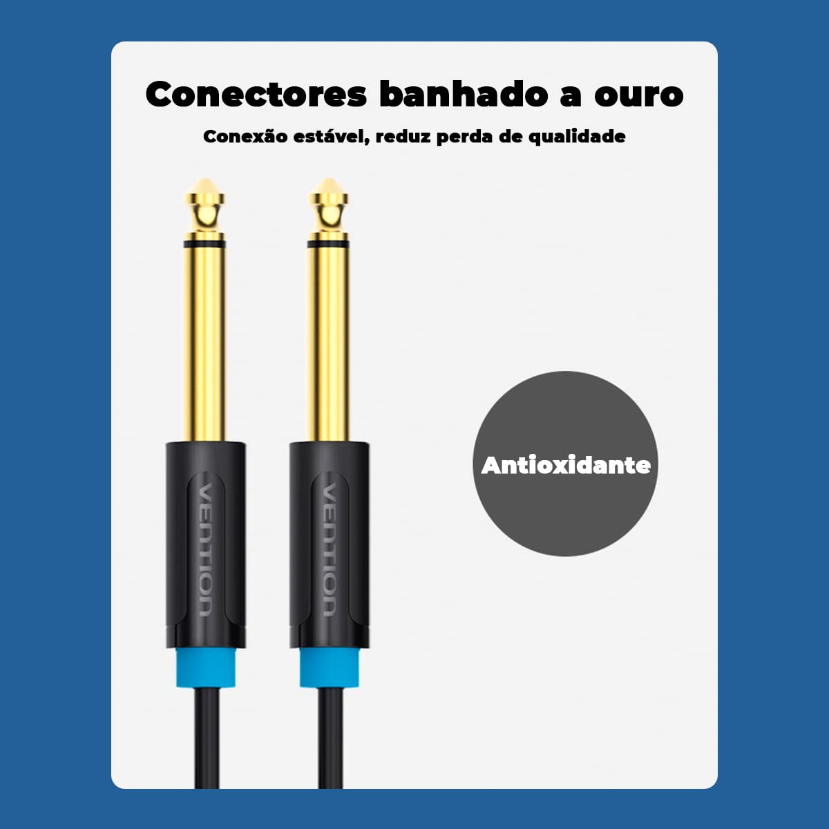 Cable Mono Vention BAABI/ Jack 6.5 Macho - Jack 6.5 Macho/ 3m/ Negro