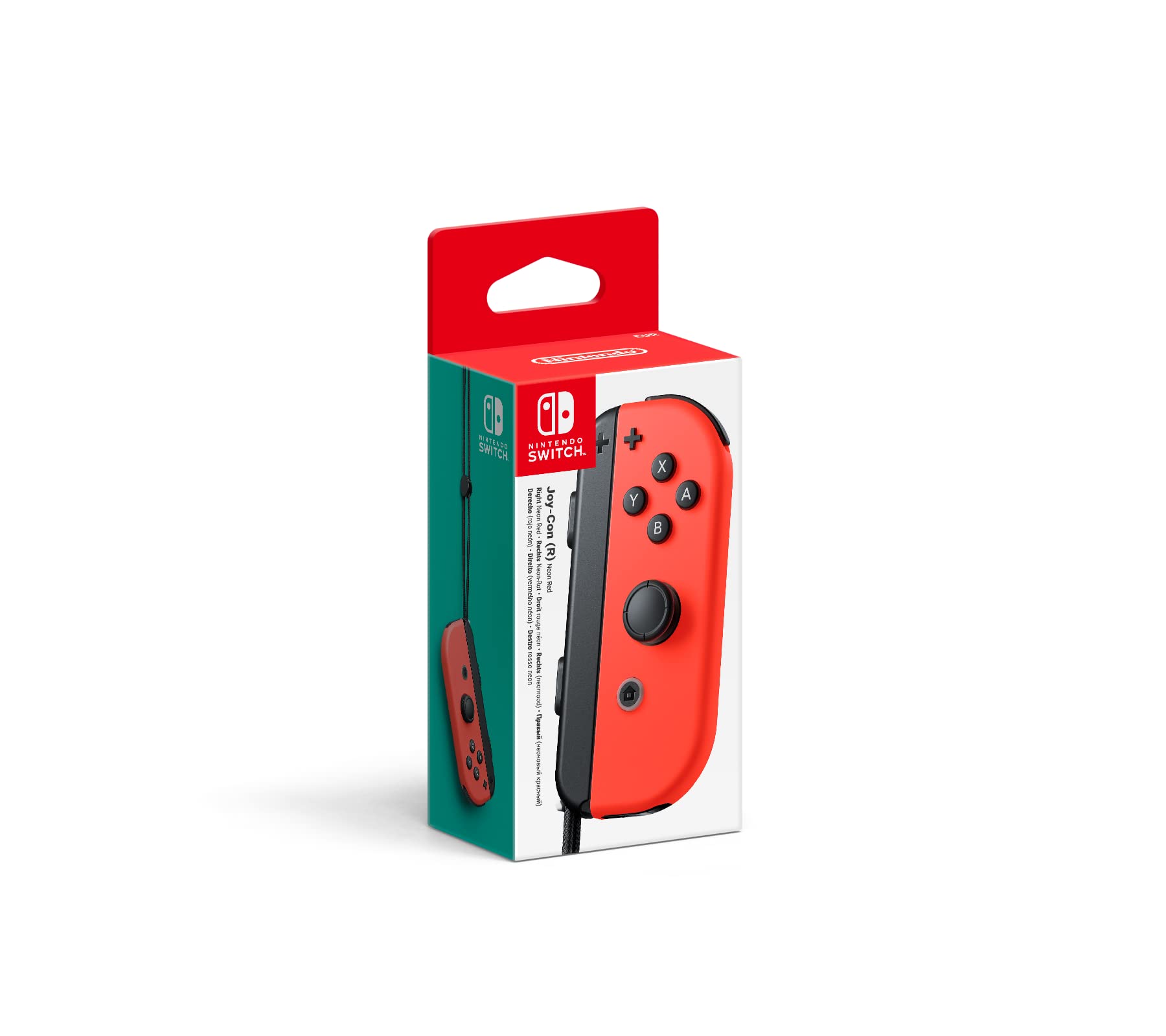 Nintendo Joy-Con (D) - Controlador para juegos, Rojo Neón