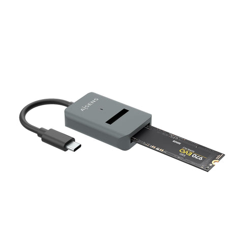 Dock USB Tipo-C para SSD M2 SATA/NVMe Aisens ASUC-M2D012-GR/ Gris