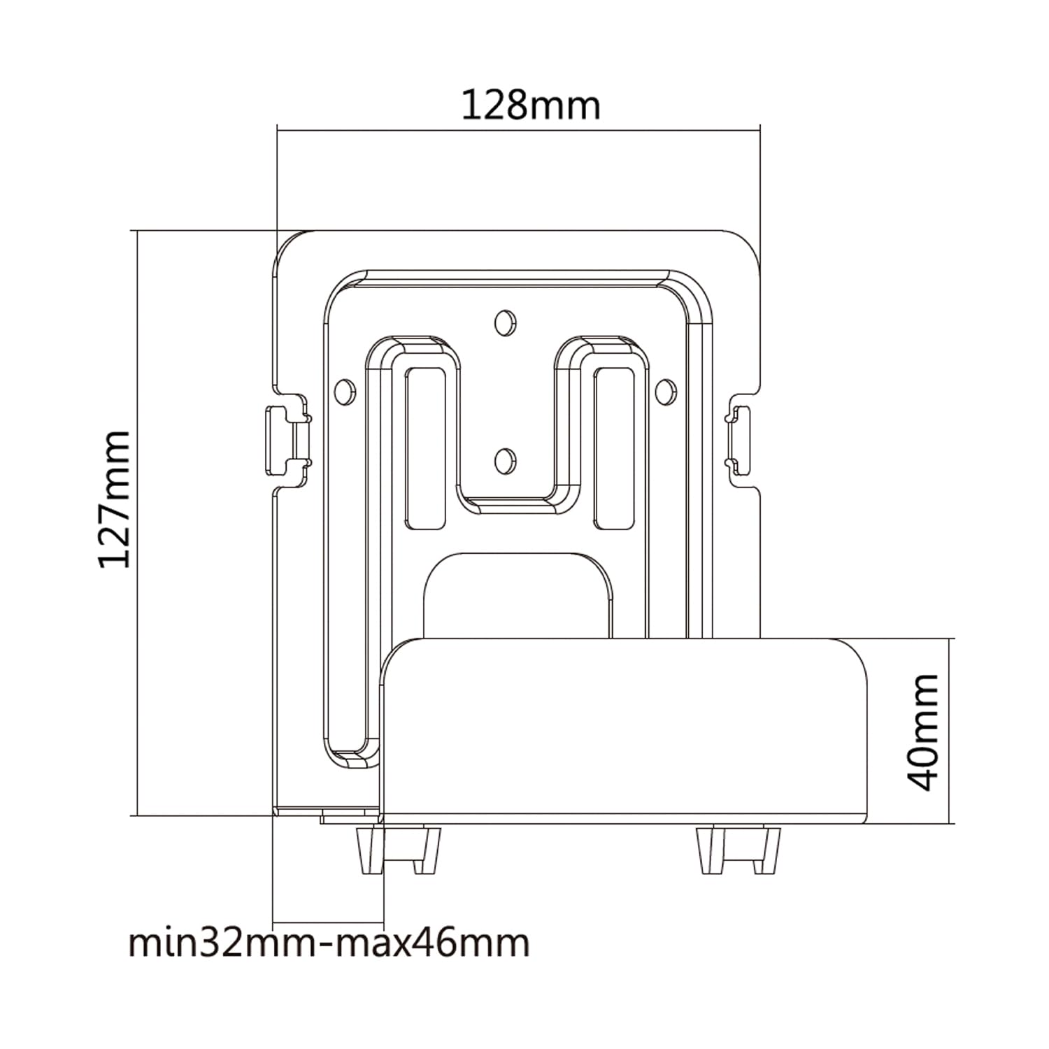 Soporte Universal Aisens MPC02-155 para Router, MiniPC/ hasta 2kg