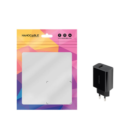 Cargador de Pared Nanocable 10.10.2004/ 1xUSB/ 2.1A/ Negro