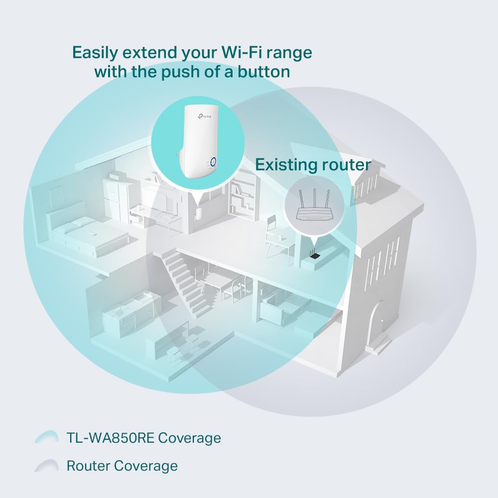 Repetidor Inalámbrico TP-Link TL-WA850RE 300Mbps/ 2 Antenas Internas