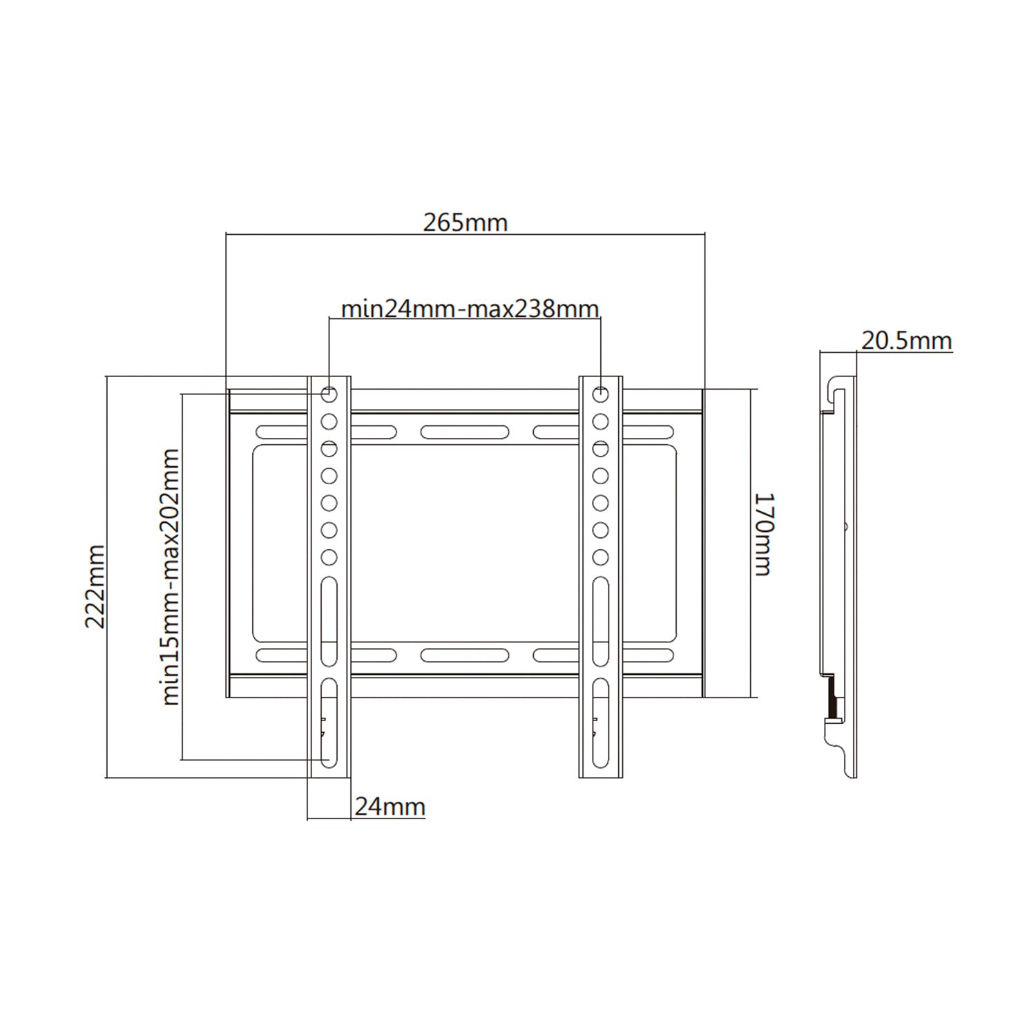 Soporte de Pared Fijo Aisens WT42F-157 para TV de 32-42'/ hasta 35kg