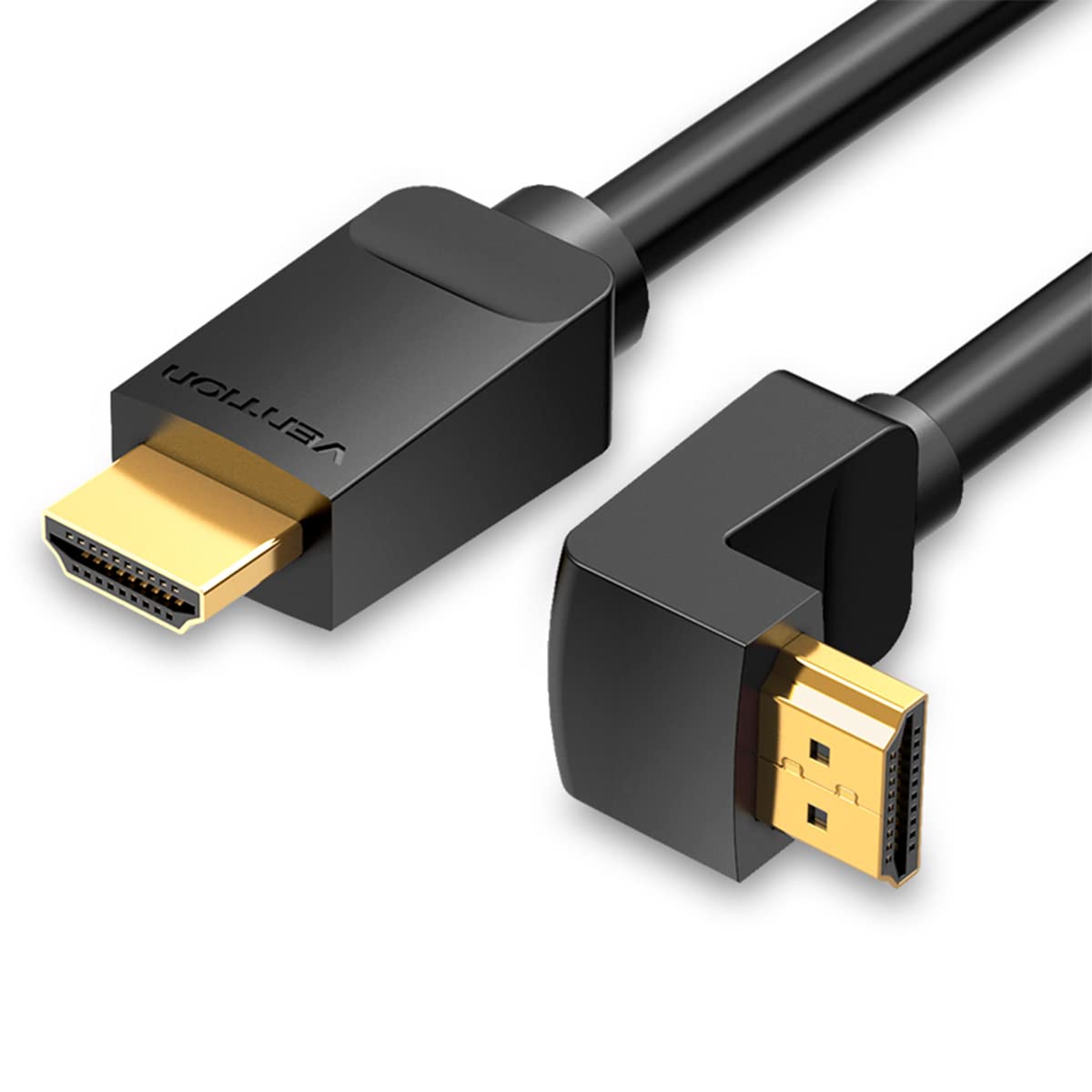 Cable HDMI 2.0 4K Acodado Vention AAQBF/ HDMI Macho - HDMI Macho/ 1m/ Negro