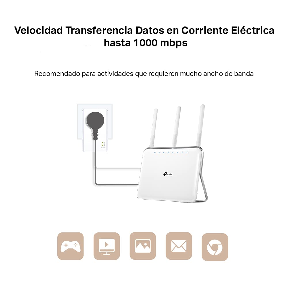 Adaptador Powerline TP-Link TL-PA7017P KIT AV1000 1000Mbps/ Alcance 300m/ Pack de 2