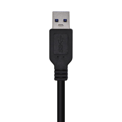 Cable USB 3.0 Aisens A105-0446/ USB Macho - USB Macho/ 1m/ Negro